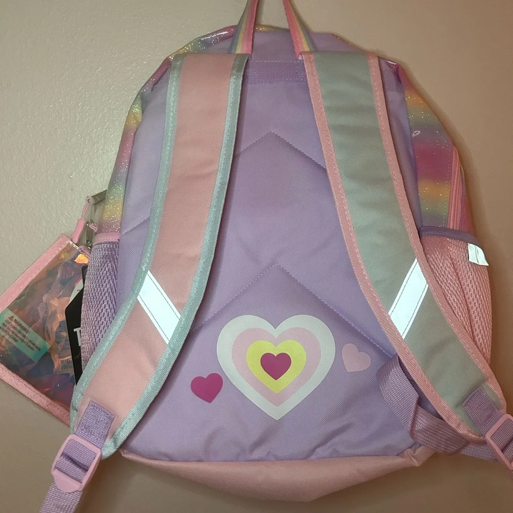NWT Locker Club Kids Backpack with lunch tote and clear stationery bag